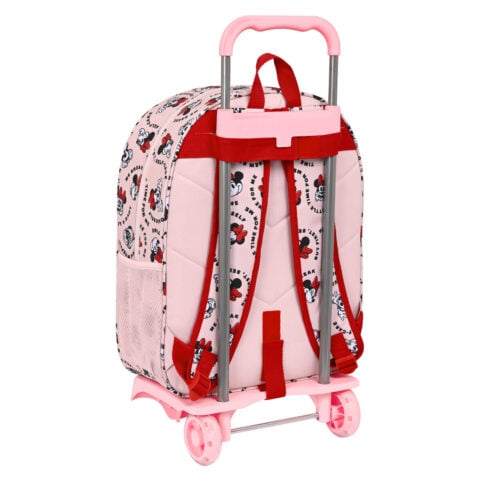Σχολική Τσάντα με Ρόδες Minnie Mouse Me time Ροζ 33 x 42 x 14 cm