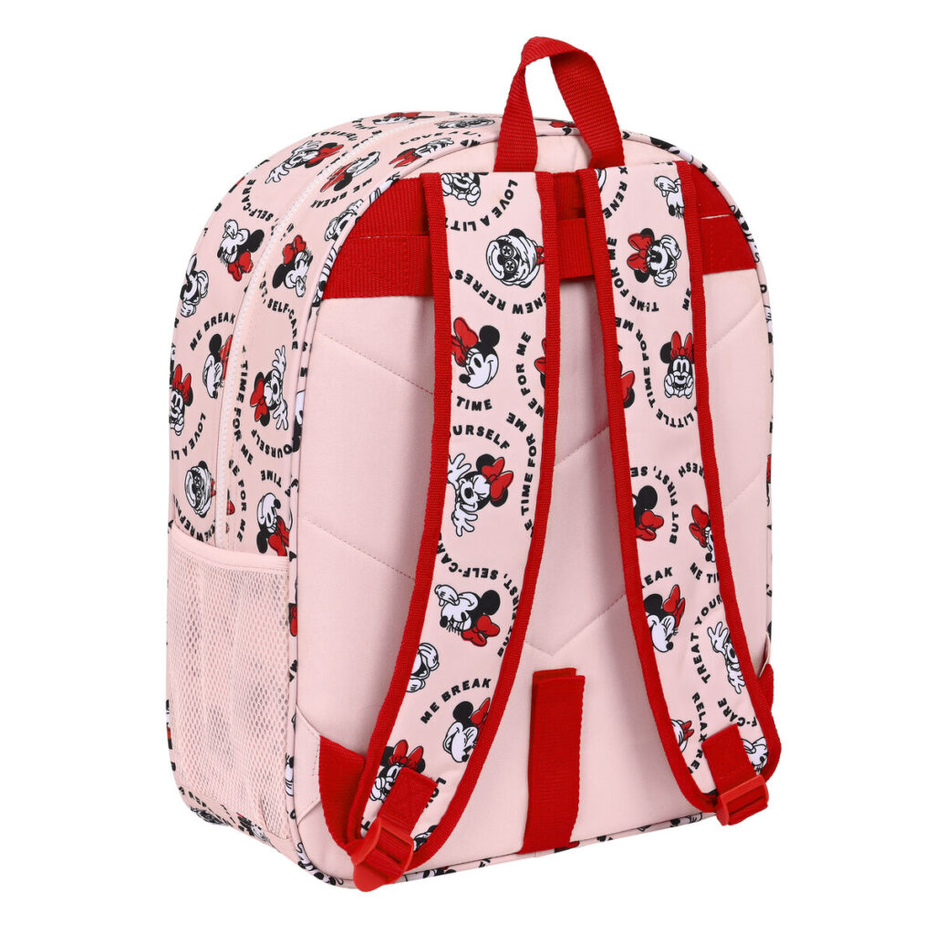 Σχολική Τσάντα Minnie Mouse Me time Ροζ 33 x 42 x 14 cm
