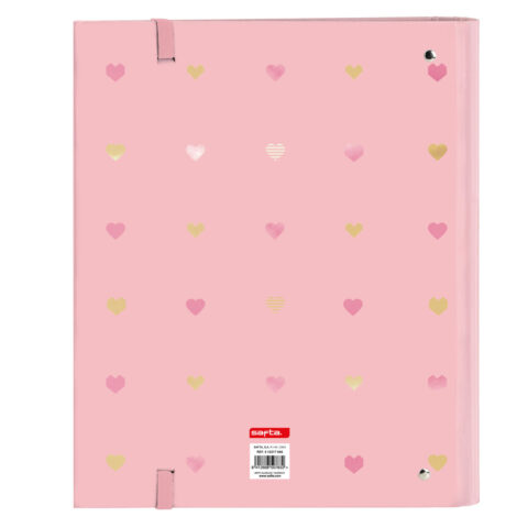 Φάκελος δακτυλίου Glow Lab Hearts Ροζ (27 x 32 x 3.5 cm)