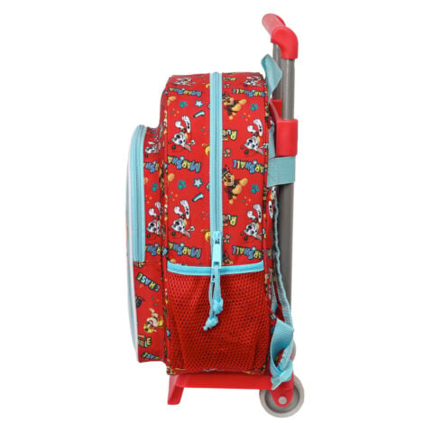 Σχολική Τσάντα με Ρόδες The Paw Patrol Funday Κόκκινο Ανοιχτό Μπλε (26 x 34 x 11 cm)