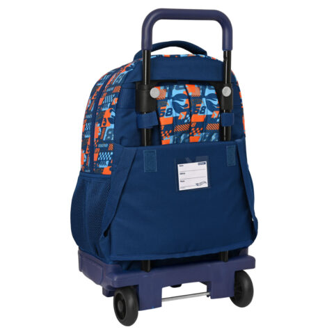 Σχολική Τσάντα με Ρόδες Hot Wheels Speed club Πορτοκαλί 33 X 45 X 22 cm