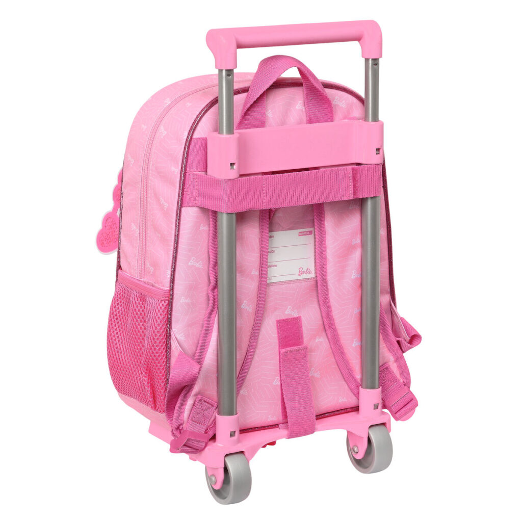 Σχολική Τσάντα με Ρόδες Barbie Girl Ροζ 26 x 34 x 11 cm