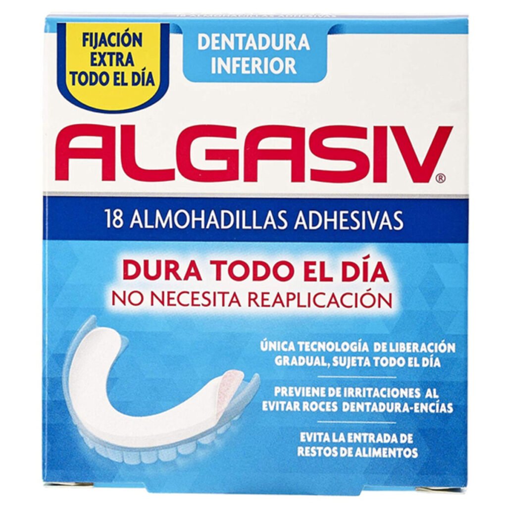 Συγκολλητικά Μαξιλάρια για Οδοντοστοιχίες INFERIOR Algasiv ALGASIV INFERIOR (18 uds)