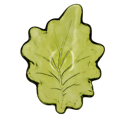Δίσκος για σνακ Quid Φύλλο Πράσινο Γυαλί (19 x 14 x 4 cm) (Pack 6x)