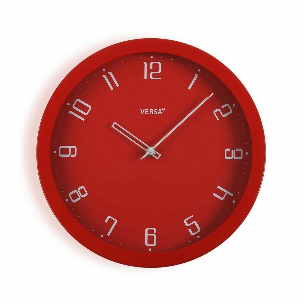 Ρολόι Τοίχου Versa Κόκκινο πολυπροπυλένιο (4