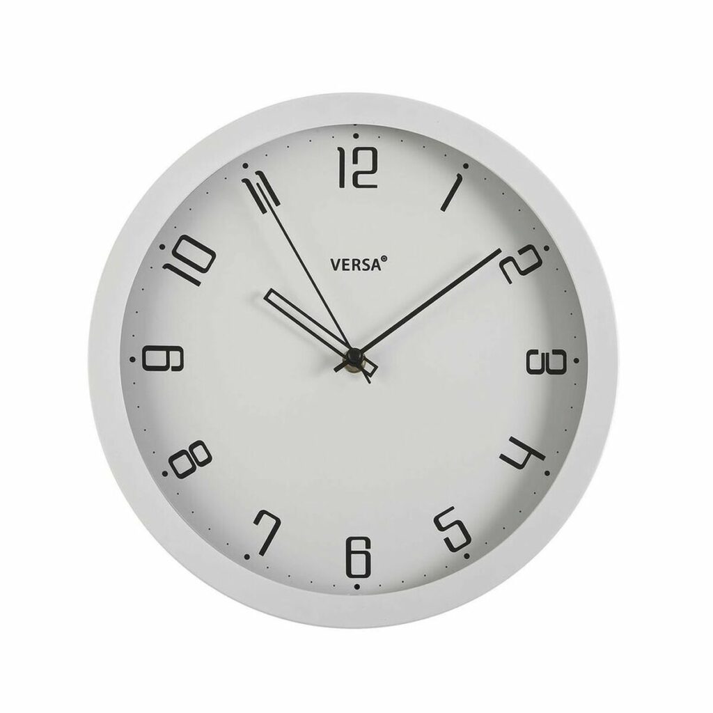 Ρολόι Τοίχου Versa Λευκό πολυπροπυλένιο (4