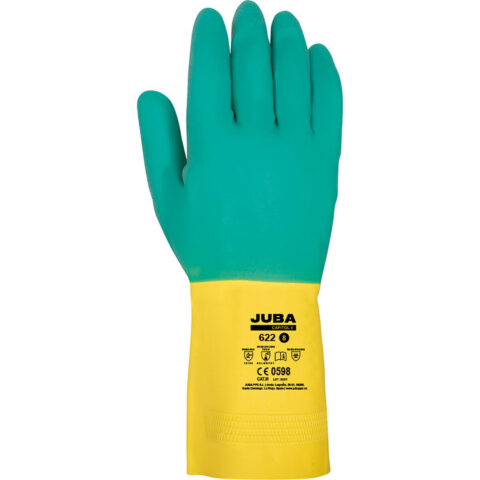 Γάντια Εργασίας JUBA Δίχρωμα Λατέξ Συρρίκνωση