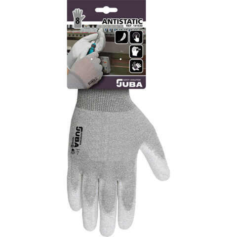 Γάντια Εργασίας JUBA Αντιστατικές Γκρι Νάιλον Ίνες άνθρακα