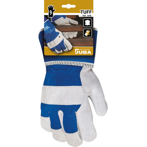 Γάντια Εργασίας JUBA Βακέτα Δέρμα από Καστόρι Μπλε Καμβάς