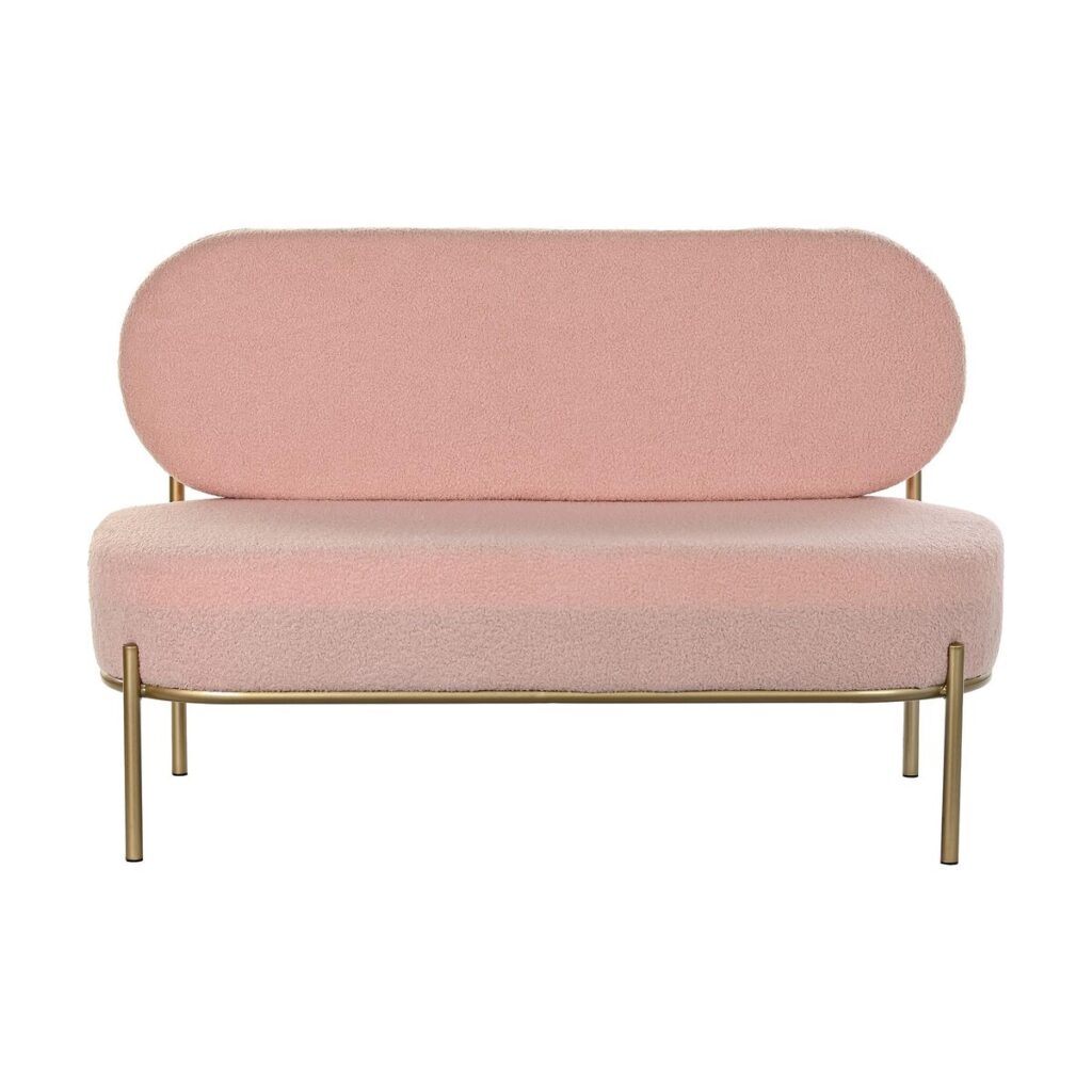 Καναπές DKD Home Decor Ροζ Μέταλλο (120 x 61 x 79 cm)
