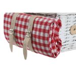 Καλάθι DKD Home Decor Πικ-Νικ Κόκκινο Λευκό λυγαριά (40 x 28 x 20 cm)