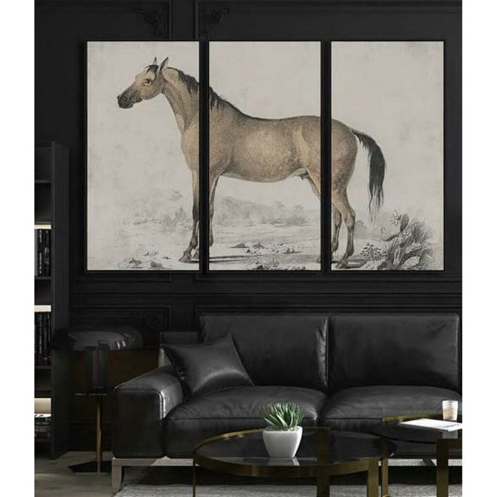 Πίνακας DKD Home Decor Άλογο (180 x 4 x 120 cm)