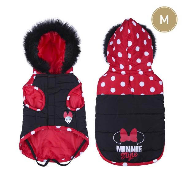 Παλτό Σκύλου Minnie Mouse Κόκκινο Μαύρο M