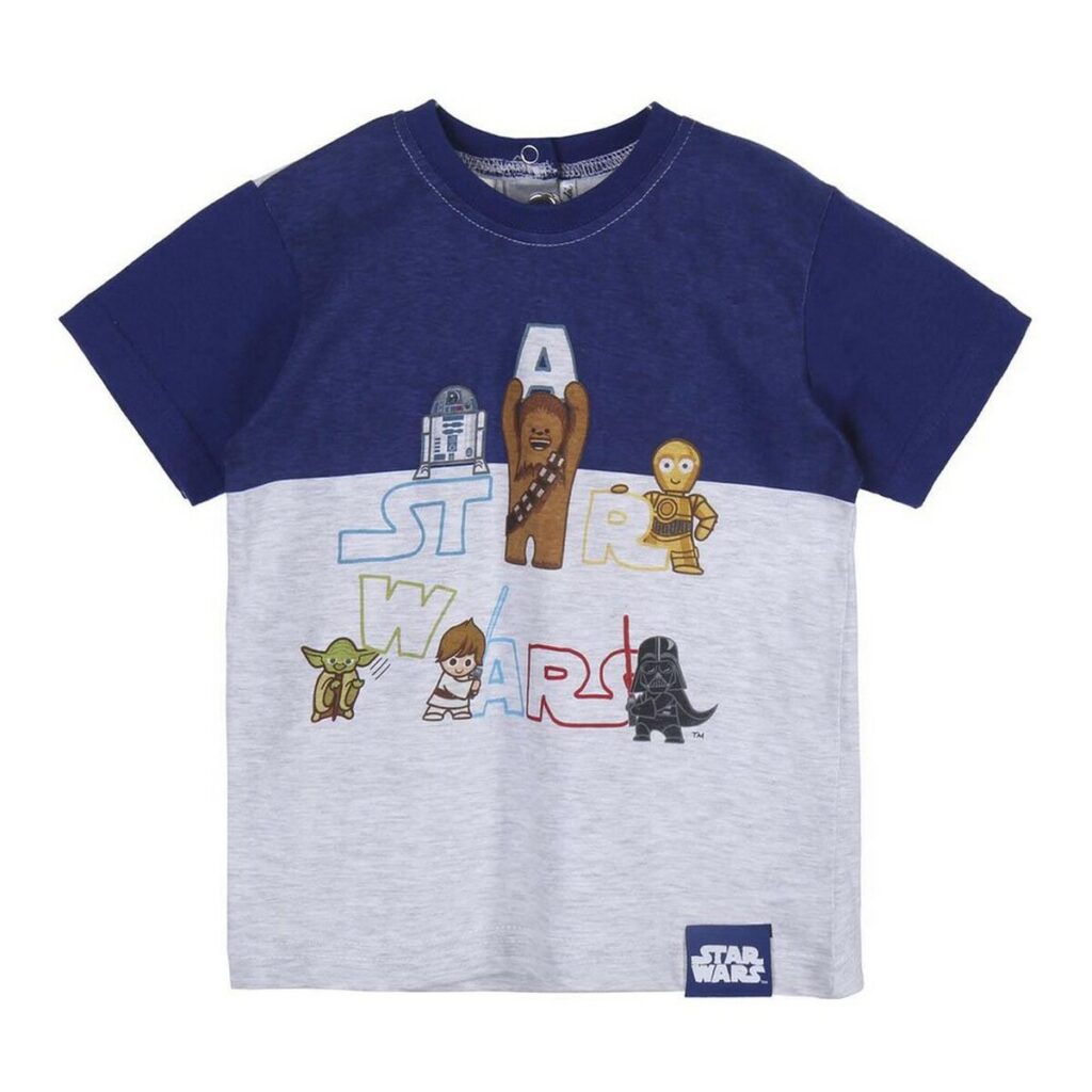 Παιδικό Μπλούζα με Κοντό Μανίκι Star Wars x2 Γκρι