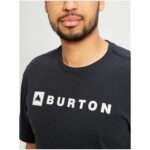 Ανδρική Μπλούζα με Κοντό Μανίκι Burton Horizontal Mountain Μαύρο