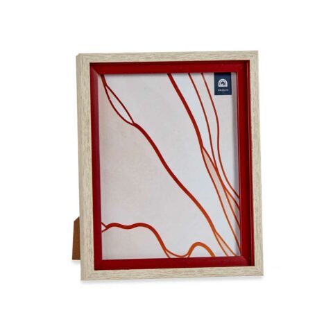 Κορνίζα Κρυστάλλινο Κόκκινο Ξύλο Καφέ Πλαστική ύλη (24 x 2 x 29 cm) (x6)