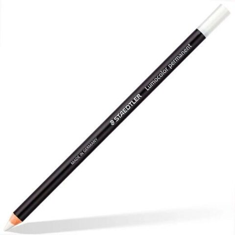 Μολύβια Staedtler Lumocolor Permanent Glasochrom Μόνιμη Λευκό (12 Μονάδες)