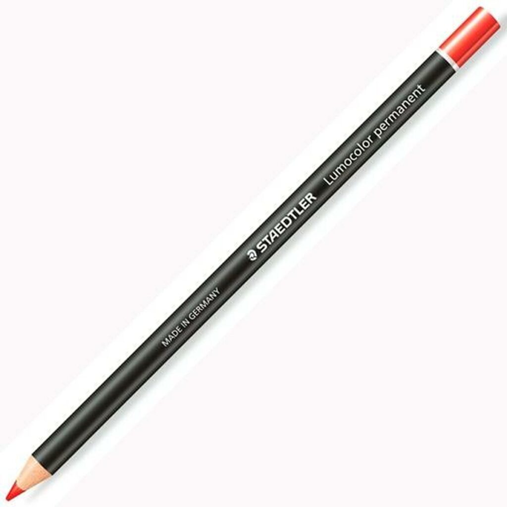 Μολύβια Staedtler Lumocolor Permanent Glasochrom Μόνιμη Κόκκινο (12 Μονάδες)