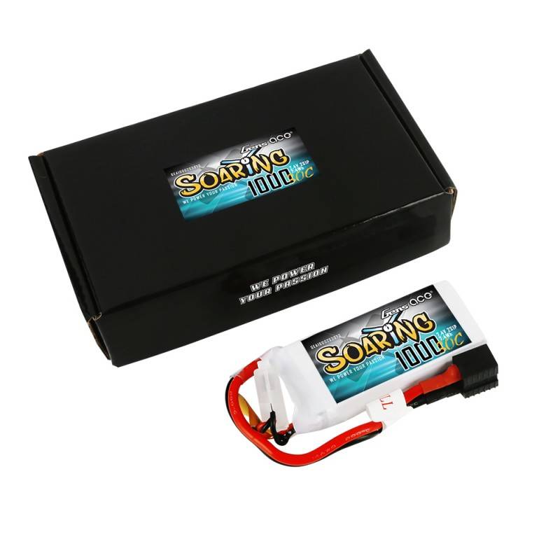 Battery Gens Ace Soaring 1000mAh 7.4V 30C 2S1P EC3/XT60/T-Plug
