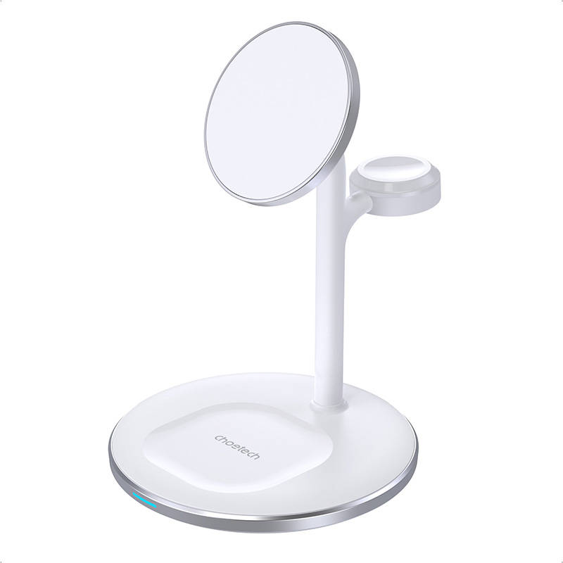 Choetech wireless charger with stand 2in1 (white)