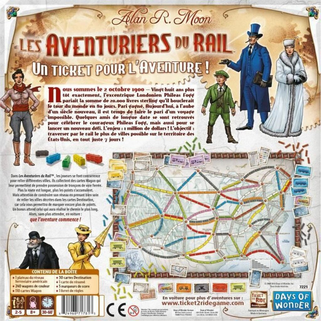 Επιτραπέζιο Παιχνίδι Asmodee The Adventurers of Rail USA (FR)