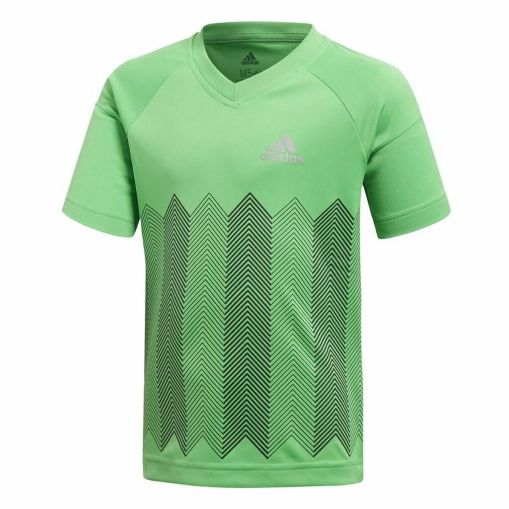 Κοντομάνικη Μπλούζα Ποδοσφαίρου για Παιδιά Adidas Ανοιχτό Πράσινο