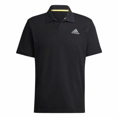 Ανδρική Μπλούζα Polo με Κοντό Μανίκι Adidas Clubhouse Μαύρο