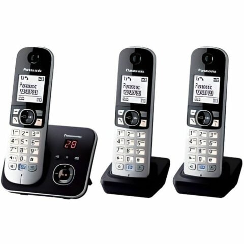 Ασύρματο Τηλέφωνο Panasonic KX-TG6823 Λευκό Μαύρο Μαύρο/Ασημί
