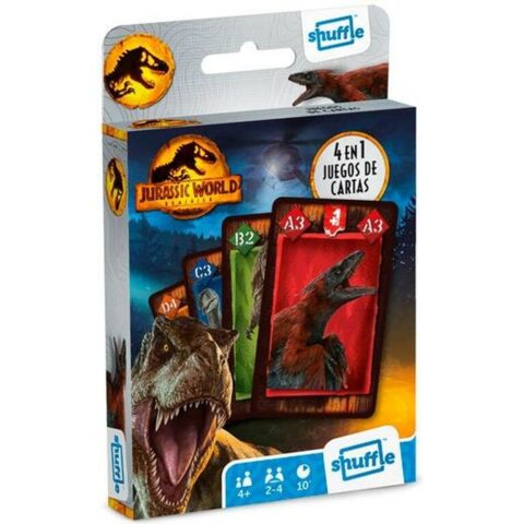 Παιχνίδια με τράπουλα Jurassic World 4 σε 1 (12 Μονάδες)