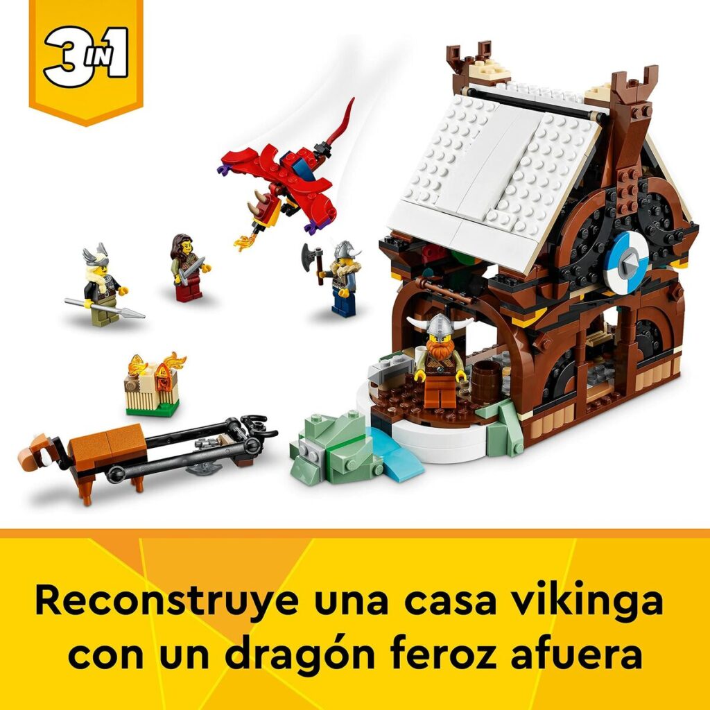 Playset Lego 31132 Creator 3-in-1 Viking Ship and Midgard Serpent (1192 Τεμάχια)