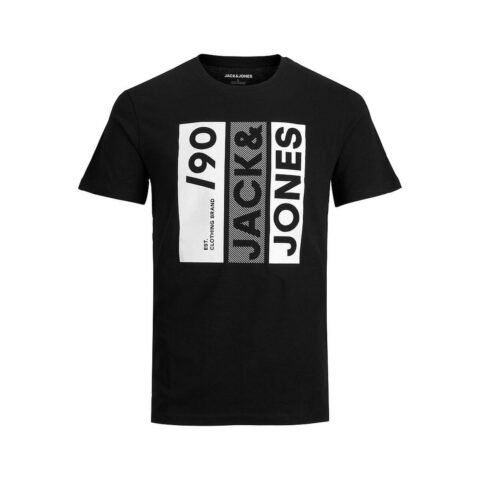 Ανδρική Μπλούζα με Κοντό Μανίκι Jack & Jones  TEE SS CREW NECK 12221944 Μαύρο