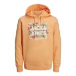 Ανδρικό Φούτερ με Κουκούλα Jack & Jones JJBECS SHAPE SWEAT HOOD 12225417  Πορτοκαλί