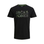 Μπλούζα με Κοντό Μανίκι  JJNEON POP TEE SS CREW NECK Jack & Jones  12224104  Μαύρο
