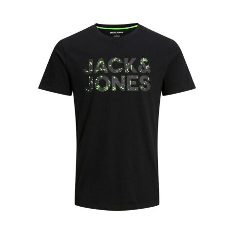 Μπλούζα με Κοντό Μανίκι  JJNEON POP TEE SS CREW NECK Jack & Jones  12224104  Μαύρο