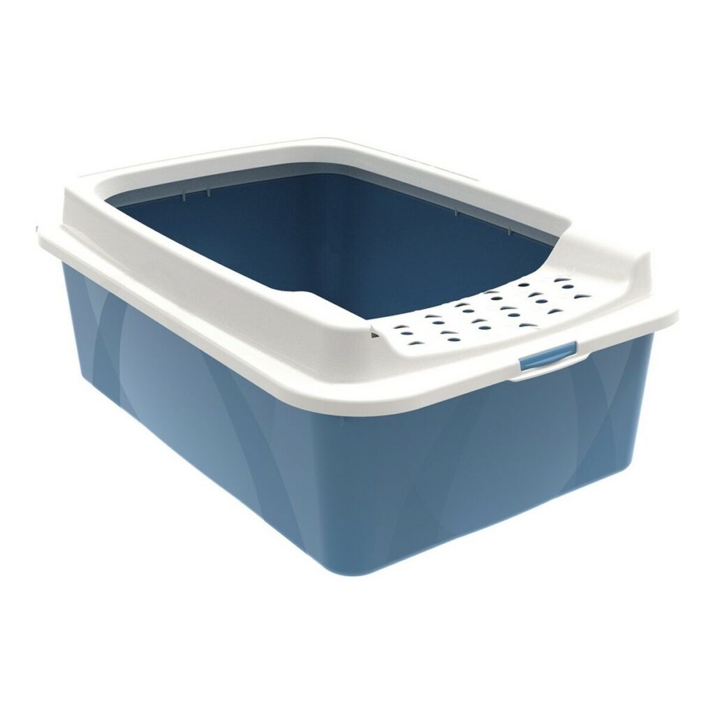 Κουτί απορριμμάτων γάτας Rotho My Pet Bonnie Eco 56 x 17 x 40 cm Μπλε/Λευκό