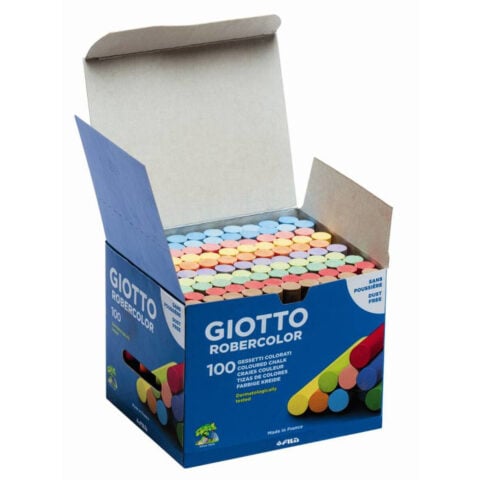 Κιμωλίες Giotto Robercolor Πολύχρωμο Κατά της σκόνης 100 Τεμάχια