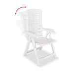 πτυσσόμενη καρέκλα IPAE Progarden Πολλαπλή τοποθέτηση 60 x 61 x 109 cm Λευκό Ρητίνη