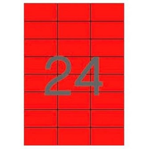 Κόλλες/Ετικέτες Apli Κόκκινο 70 x 37 mm