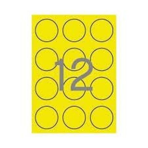 Κόλλες/Ετικέτες Apli Κυκλικό Κίτρινο ø 60 mm