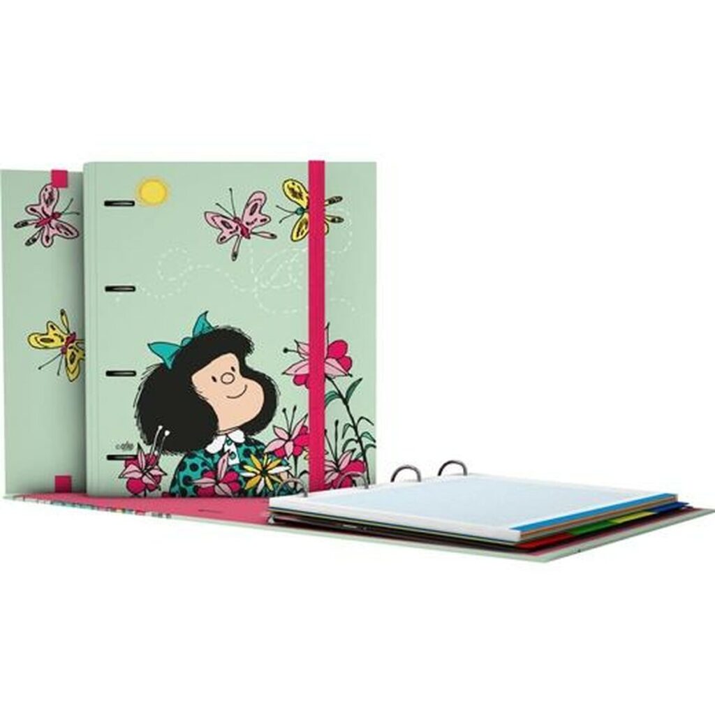 Φάκελος δακτυλίου Grafoplas Carpebook Mafalda Πράσινο A4 (x2)