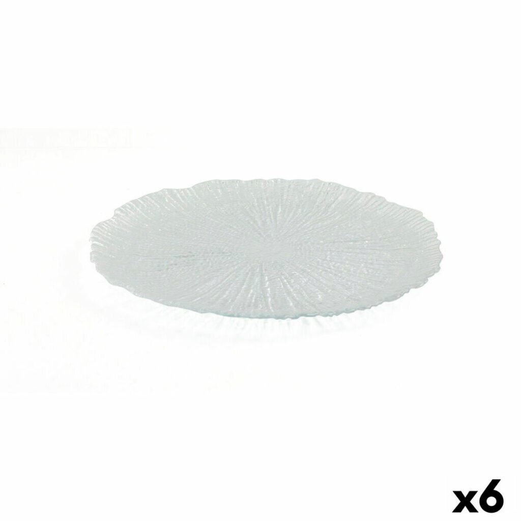 Επίπεδο πιάτο Quid Mar De Viento Διαφανές Γυαλί Ø 28 cm (x6) (Pack 6x)