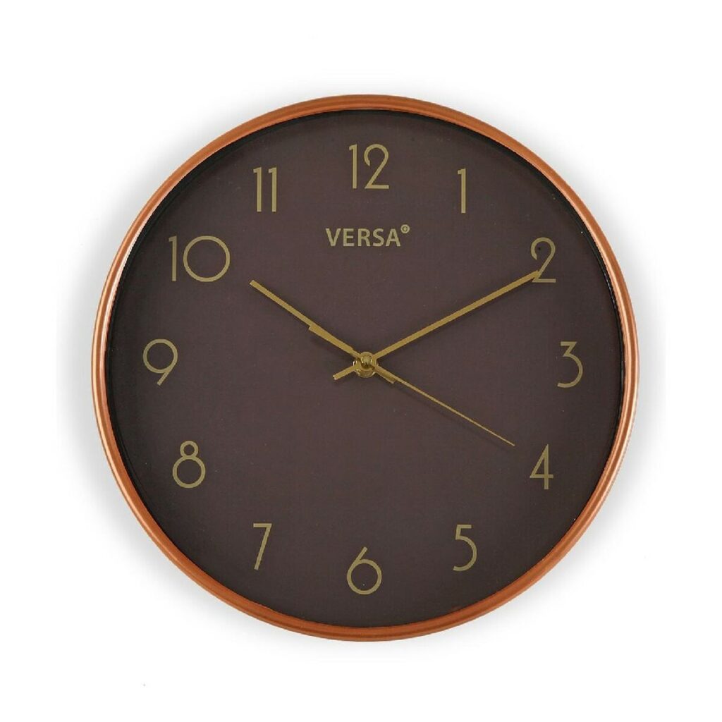 Ρολόι Τοίχου Gold Πλαστική ύλη (4 x 30 x 30 cm)
