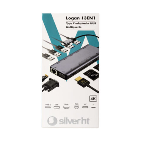 USB Hub Silver HT LOGAN 13 EN 1