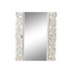Τοίχο καθρέφτη DKD Home Decor Λευκό Ξύλο Κρυστάλλινο Ξύλο από Μάνγκο Ρομαντικό Μαρινάτος 44 x 3 x 151 cm