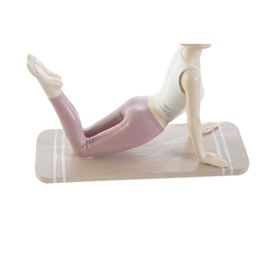 Διακοσμητική Φιγούρα DKD Home Decor Ροζ Yoga Scandi 16 x 6 x 13 cm