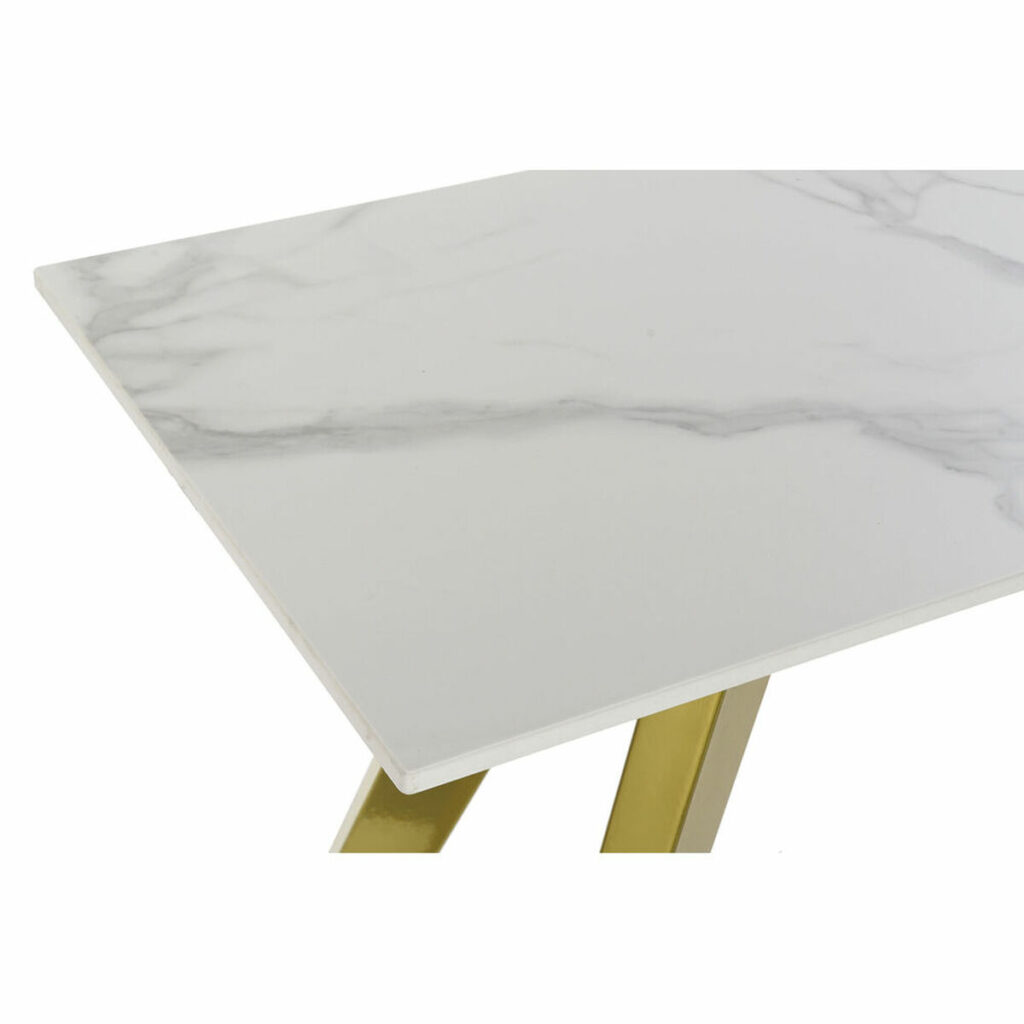 Κονσόλα DKD Home Decor Κεραμικά Χρυσό Μέταλλο Λευκό Σύγχρονη (120 x 40 x 76 cm)