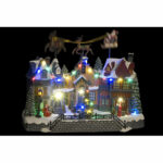 Χριστουγεννιάτικο Στολίδι DKD Home Decor Kίνησης Φως LED Μουσικό Ρητίνη (39 x 20 x 33 cm)