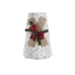 Κώνοι DKD Home Decor Χριστουγεννιάτικο στεφάνι Λευκό Φυσικό Ασημί 20 x 20 x 80 cm (3 Τεμάχια)