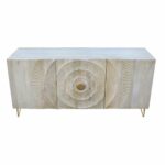 Σκευοθήκη DKD Home Decor 160 x 45 x 75 cm Χρυσό Μέταλλο Λευκό Ξύλο από Μάνγκο