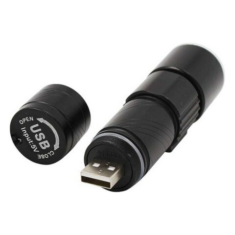 Φακός LED EDM USB Επαναφορτιζόμενη Zoom Mini Μαύρο Αλουμίνιο 120 Lm